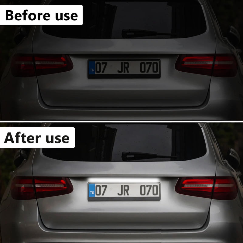 LED License Plate Light 12 V DC Universal License Plate Lights, Waterproof Tag Lamp Assembly Replacement LED Plate Light for Car Trailer UTV ATV Truck RV Boat white