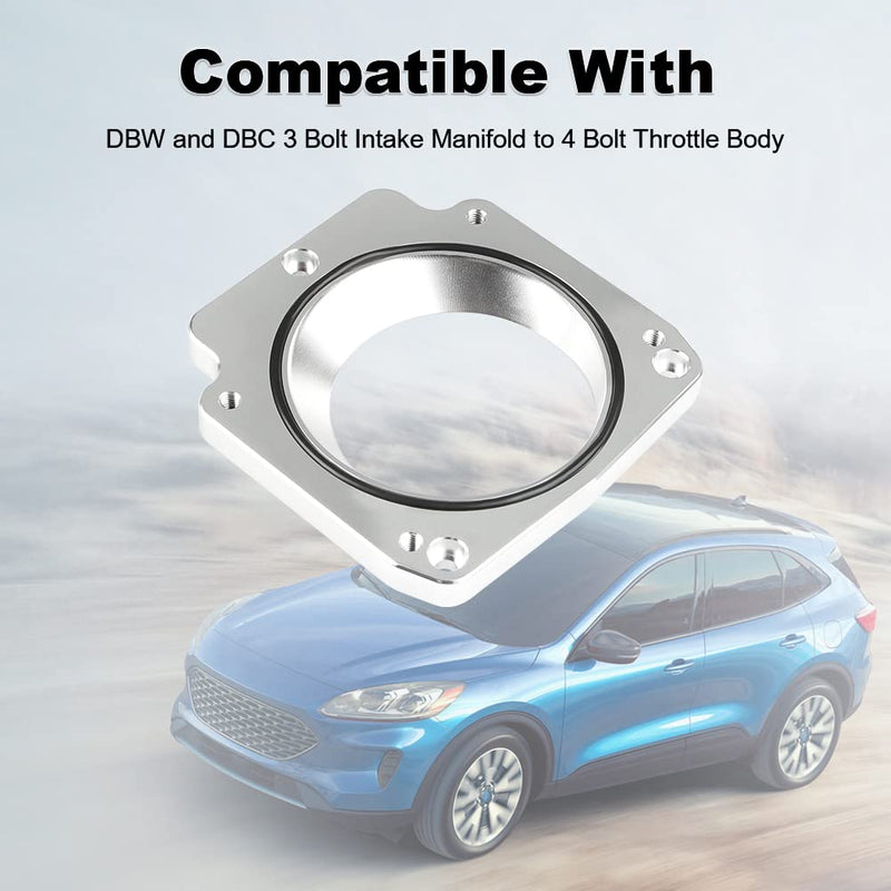 LS Throttle Body Adapter 92mm Compatible with LS1 3 Bolt Intake Manifold to LS3 4 Bolt Replacement for 551513 LS6 LS LR4 LQ4 LS6 L59 LQ9 LM4 L33 LSX 4.8L 5.3L 5.7L 6.0L