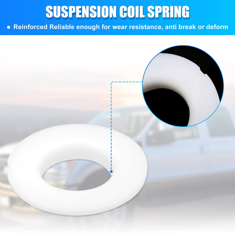 X AUTOHAUX 2 Pcs Front Lower Suspension Coil Spring Insulator E8TZ-5414-B for Ford F150 F250 F350 Super Duty Lower Spring Insulator Upper Bracket Insulator RWD Model Only