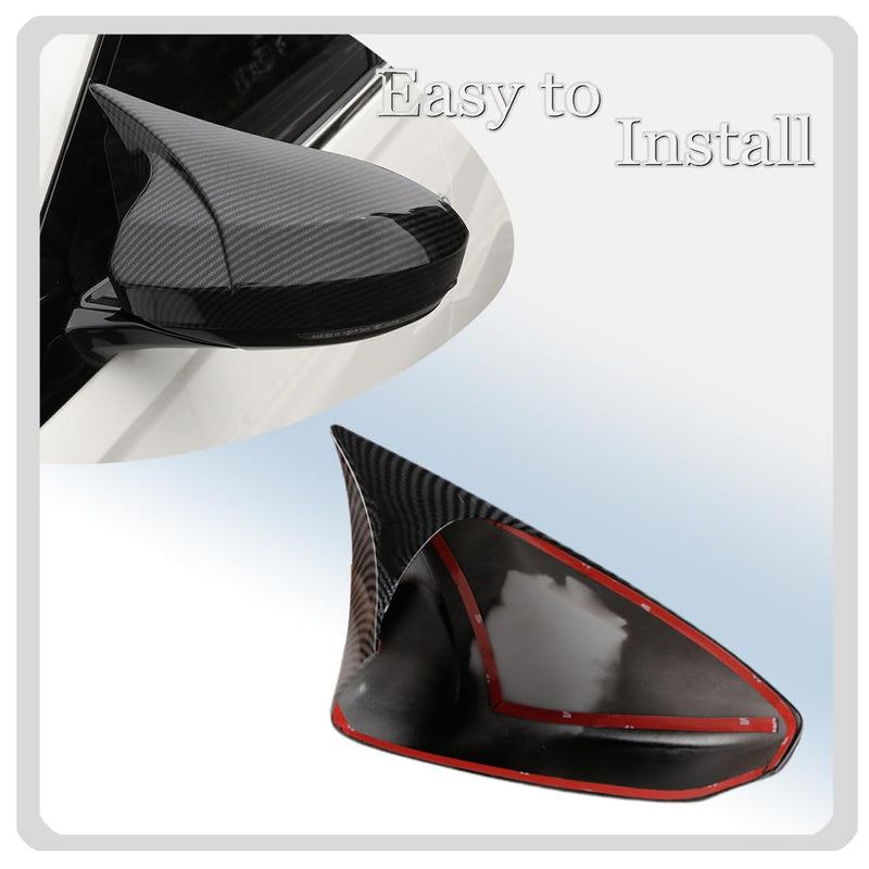 2PCS New Sports Rear Mirror Cover Caps for Nissan sentra 2020-2025/Altima Sedan 2019-2025 ABS Side Door Wing Mirror Cap Covers Exterior car Accessories -Carbon Fibe Carbon fiber