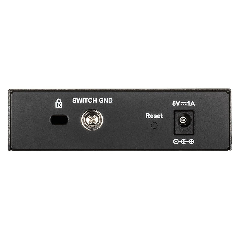 D-Link 5-Port Gigabit Smart Managed Switch —5GbE Ports —L2—VLANs —Web Managed —Desktop—Fanless —NDAA Compliant —Lifetime Protection (DGS-1100-05V2) Compact 5 Port Gigabit V2