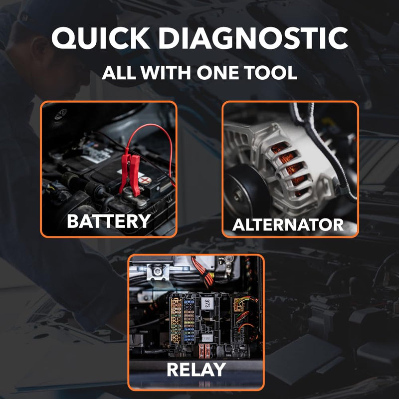12V Automotive Relay Tester, Car Battery & Alternator Test Kit | Relay Switch & Circuit Inspector | Tests 4 & 5 Pin Relays | Battery Tester | Alternator Tester | Sound Troubleshooting | Patented