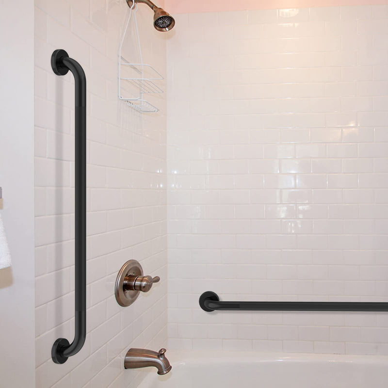 36 Inch Shower Grab Bar Oil Rubbed Black, Munzong Anti Slip Bathroom Grab Bar, Knurled Bathroom Balance Bar,Safety Hand Rail Support Handicap Elderly Injury Senior Assist Bath Handle 36 Inch