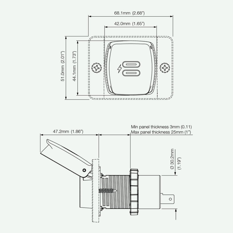 Scanstrut Flip Pro Max - Dual USB-C Charge Socket