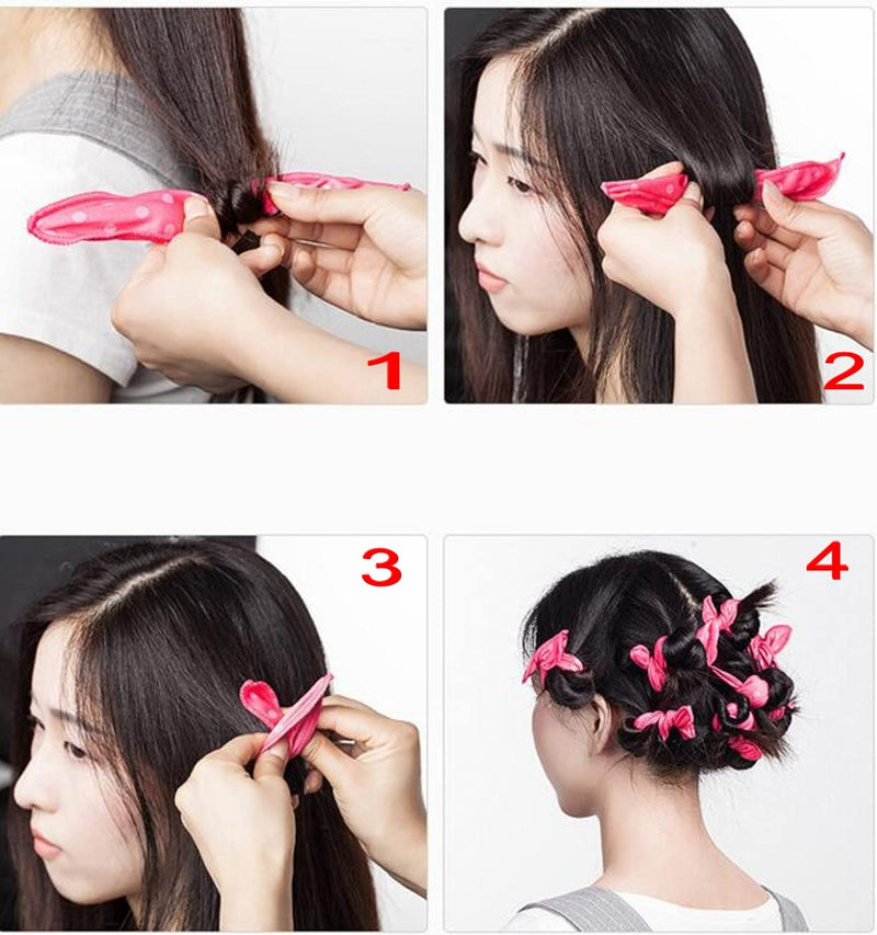 JZK 24x No heat foam hair curlers for long hair and medium hair, soft sponge hair rollers to sleep in for kids and women, sleep curlers, sleep in rollers, hair styling tools for children