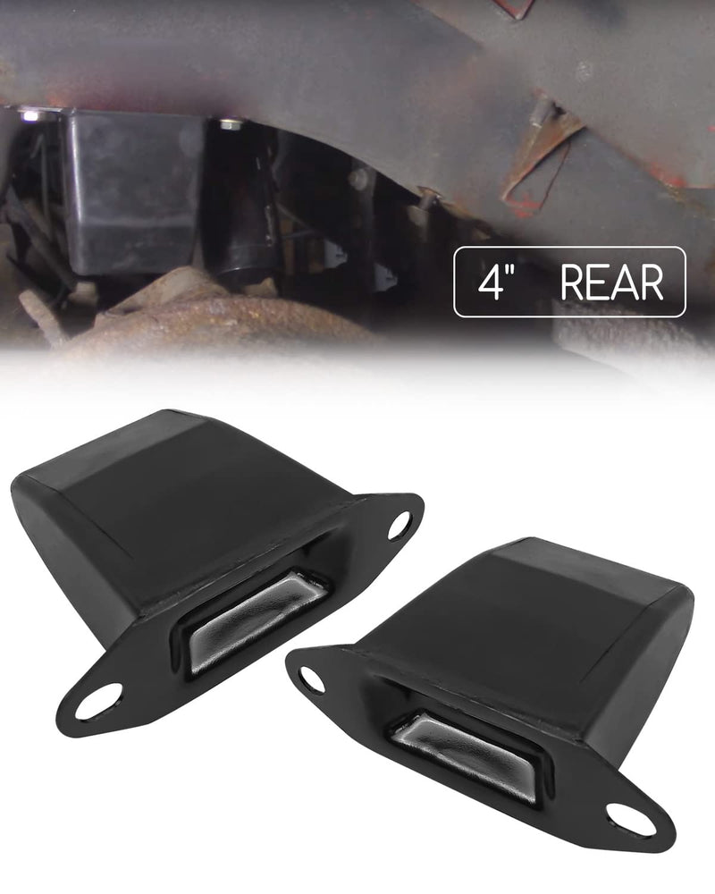 4'' Rear Suspension Bump Stop Fit for XJ Cherokee MJ Comanche 1984-2001 Rear Bump Stops, 4 Inch Leaf Spring Jounce Bumper, 2Pcs