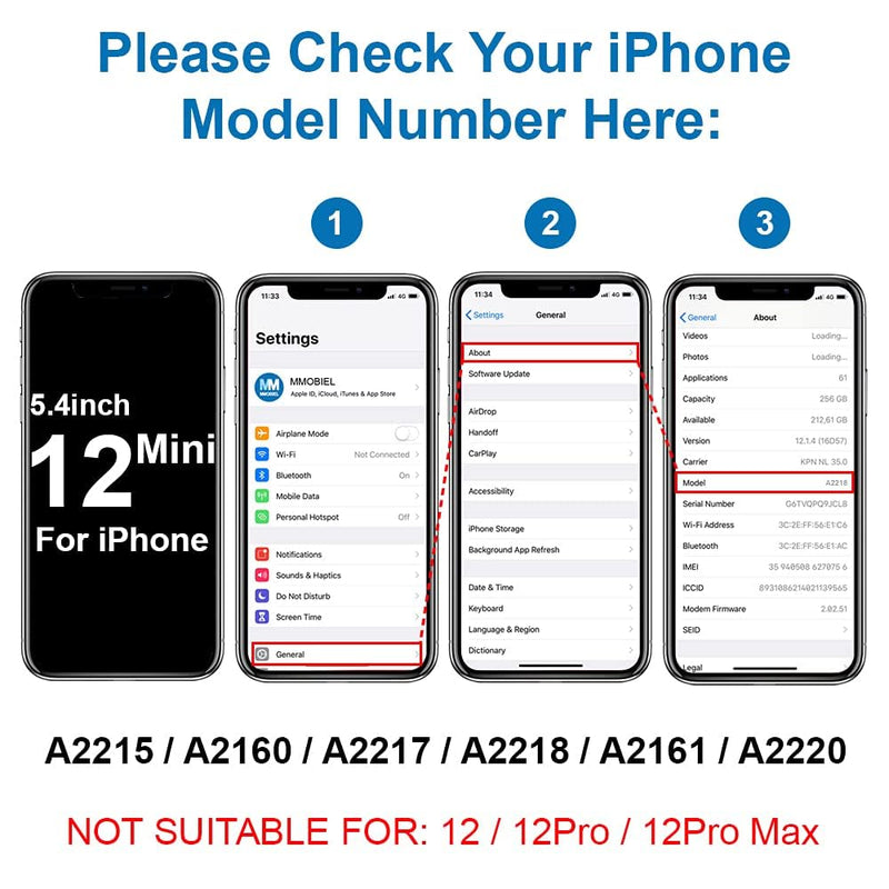 MMOBIEL Earpiece Compatible with iPhone 12 Mini 2020 - Earphone/Ear Speaker Replacement - Includes Proximity Sensor and Screwdriver 1x