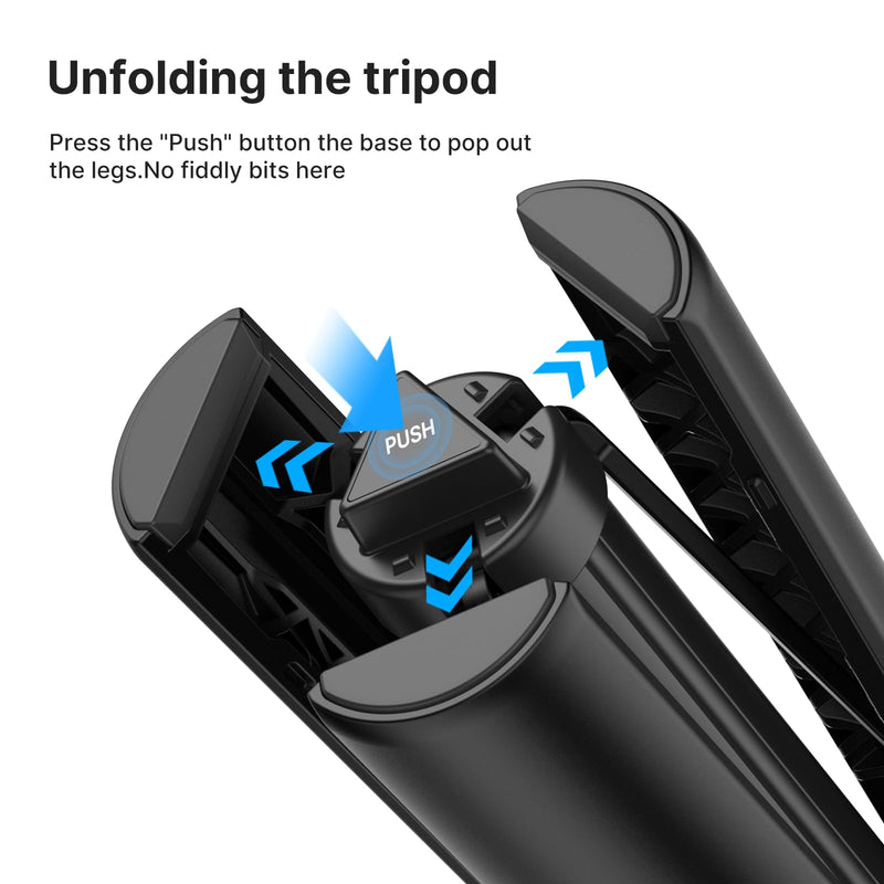 ULANZI TT52 Extendable Selfie Stick 59inch Tripod Invisible Tripod Stand Foldable Handle Grip for INSTA360 X4 X3 Video Shooting w Adapter for GoPro Hero 12, 11, 10, 9, 8, 7, 6, 5 etc