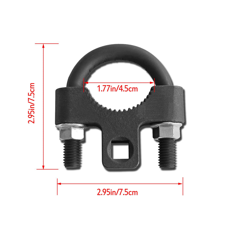 Inner Tie Rod Removal Tool,with Non-Slip Teeth for Inner Tie Rod Removal and Installation Inner Tie Rod Tool Inner Tie Rod U-Wrench,3/8" Carbon Steel Inner Low Profile Tool for Car Chassis Rocker