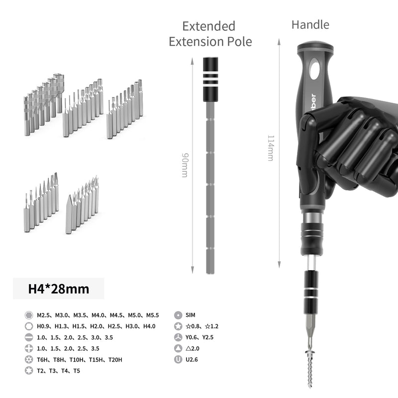  [AUSTRALIA] - 48-in-1 Precision Magnet screwdriver sets, Ergonomic Anti-slip Design, S2 Steel Small Repair Tool Kit for iPhone, Watch, Macbook, Computer, Laptop, PS4 PS5, Xbox, Switch, Glasses 48-in-1