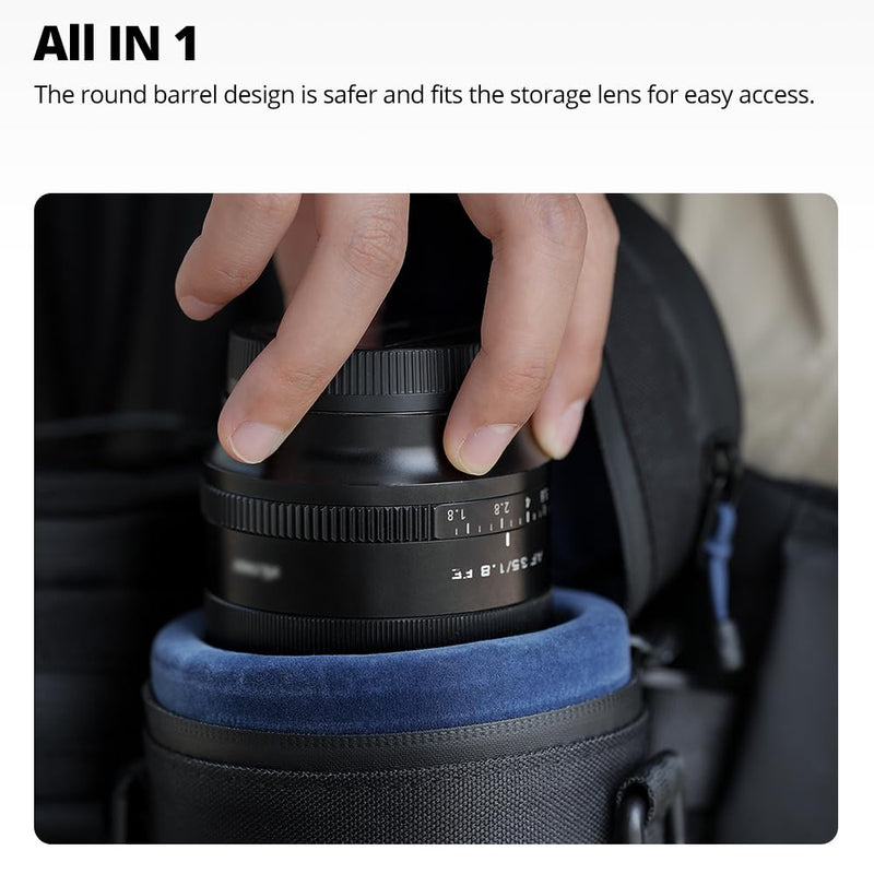Ambitful 4.92 × 11.42 in Thick Camera Lens Pouch Case, Protection Lens bag | Water/Dust/Shock Lens Pouch for DSLR Camera Lens Compatible Below 4.92 × 11.42 in Sony, Nikon,Canon,Fujifilm,Tamron Lenses 125 × 290 mm (4.92 × 11.42 in)