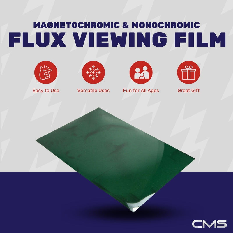 CMS MAGNETICS - 12x12 Green Magnetic Flux Viewing Film for Revealing Hidden Magnetic Field Patterns in Permanent Magnets for Science Projects, Research and STEM Education in Magnetism 12 x 12" Green Film