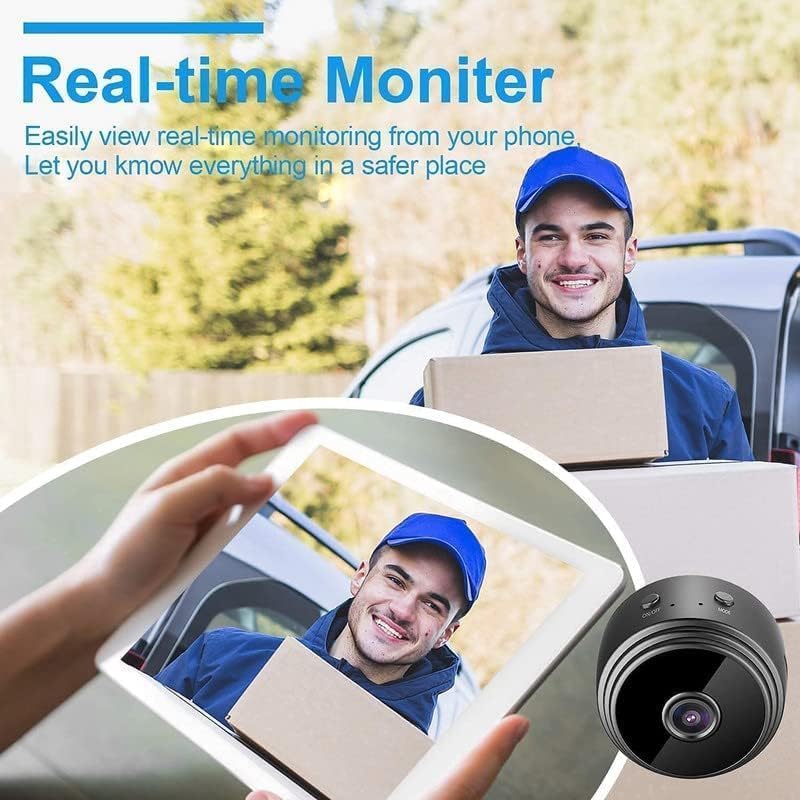 4Packs WiFi Hidden Camera 1080P Night Vision Home Security Cam for Pet Baby | Portable Wireless Indoor Cam, Motion Detection, Remote Live Viewing, Easy Setup for Home Pet Baby Surveillance BN-Black