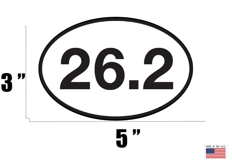 Rogue River Tactical 26.2 Marathon Running Sticker Bumper Sticker Oval 5" x 3" Decal Runner Track Run