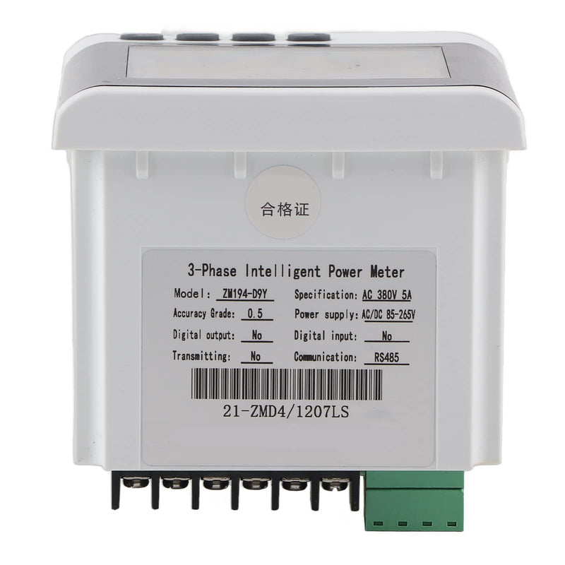 Oumefar Multi Function Three Phase Programmable Electric Watt Active Power Meter Volt Monitor High Precision Digital LED Ammeter Voltmeter LCD Display Panel