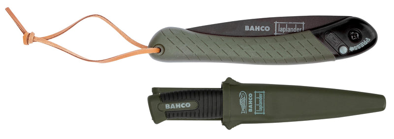 Bahco BAHLAP-KNIFE Ergonomic 7-1/2" Laplander Folding Saw & Knife Set, Includes 396-LAP and 2446-LAP with Rust-Proof Blade and Belt Holster for Bushcraft, Camping, Trail Maintenance & Outdoor Tasks
