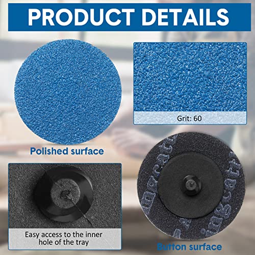 Nuenen 150 Pcs 2 Inch Sanding Discs 60 Grit for Die Grinder