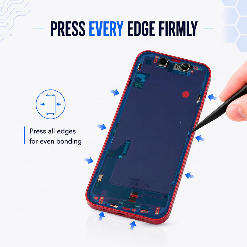 Screen Adhesive Seal Kit Compatible with iPhone 14 Plus, 2-Pack Pre-Cut Display Frame Adhesive for Screen Reassembly, A2632 A2885 A2888 A2887 A2886
