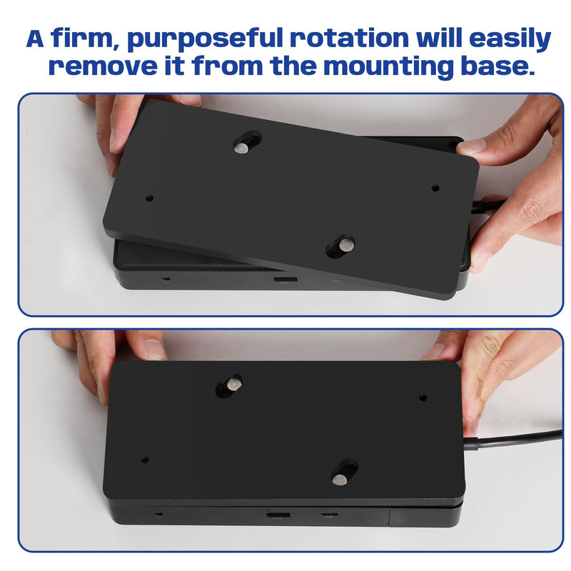 Under Desk Mount for Dell WD19 / WD19S / WD19TBS / WD19TB / WD22TB4 Dock + Power Bricks (for 180W and 130W), Docking Station & Power Bricks Holder Black