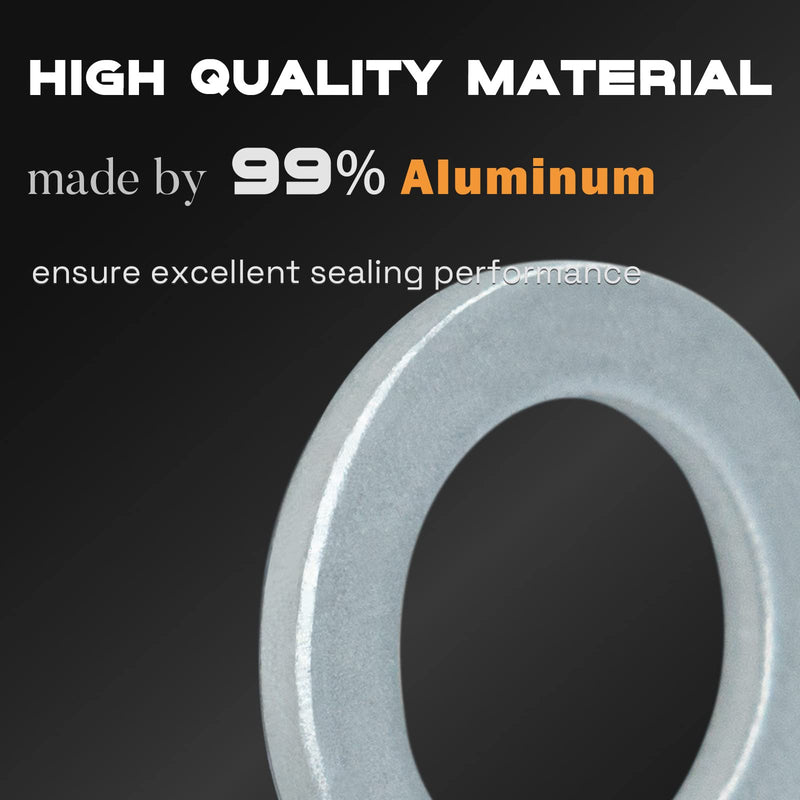 20Pcs M12 Oil Drain Plug Gasket, Aluminum Crush Washer, Seal Ring by KeeRoarin, 12mm*18mm*2mm M12-20PCS