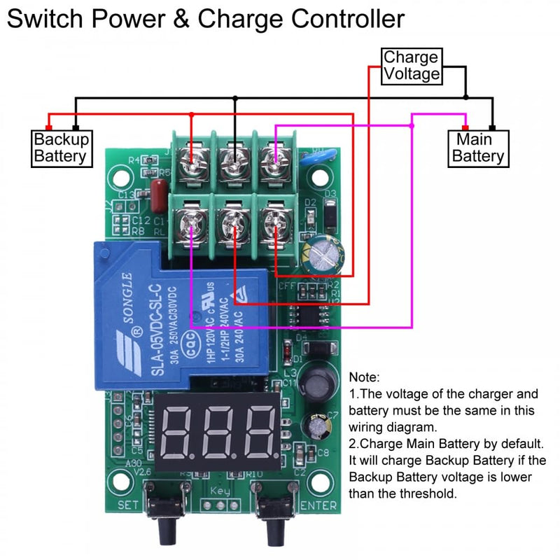 Voltage Monitor Module, A30-U1 DC 0-99.9V Delay Relay Controller Board for Overvoltage Undervoltage Control Voltage Detection
