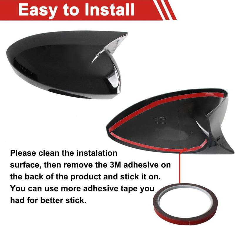 AUCERAMIC 2Pcs Rear View Side Mirror Cover Cap Fit for Nissan Sentra 2020-2025,Nissan Altima Sedan 2019-2025 Mirror Cover Caps Exterior car Accessories