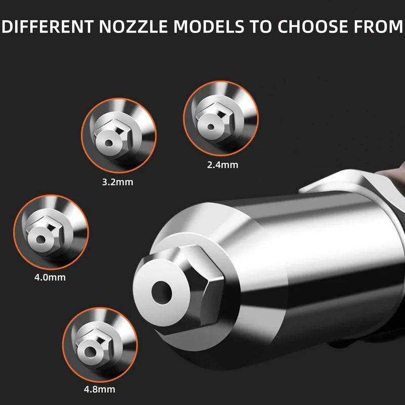 Rivet Gun Adapter with Removable Plastic Handle, Electric Rivet Gun Head, Cordless Riveting Drill Tool Accessories