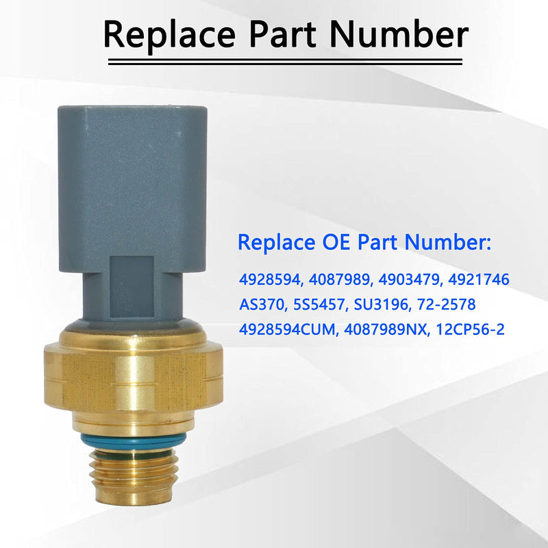4928594 Exhaust Gas Pressure Sensor EGR Replacement for Cummins ISX ISM ISC ISB ISL Diesel Dodge Ram 2500 3500 6.7L 4921746 4087989