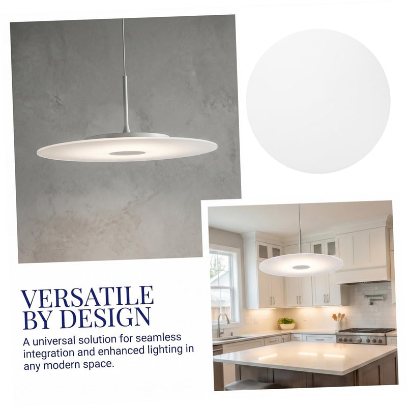 2pcs Acrylic Lamp Diffuser Covers for Ceiling Light 39.5cm Diameter 1mm Thick White Lampshade Shade Diffusers for Soft Light, Downlight, and DIY Lamp Accessories