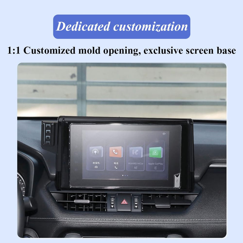 Car Phone Holder for Toyota RAV4 Auto Accessories [Only for 2019-2024 RAV4 7/8/9-inch Touchscreen] [XX No Fit 10.5-inch Touchscreen XX] [Auto Lock Hands Free Automobile Cell Phone Mount] For 2019-2024 All RAV4 7/8/9" Screen