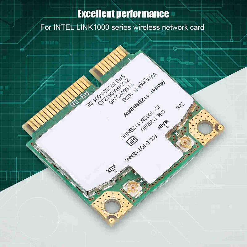 ASHATA Network Card, Mini PCI-E 300Mbps Network Card for LINK1000 N1000 112BNHMW, Card for T420S/X220/T520
