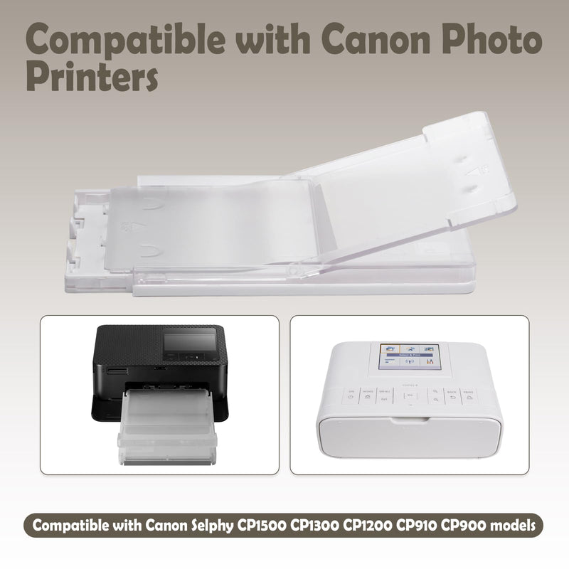6Inch Paper Tray Compatible with Canon Selphy CP1500 CP1300 CP1200 CP910 CP900 Photo Printer Cassette, Supports 100x148mm Postcard Size Photo Paper Tray Replacement, Smooth Feeding