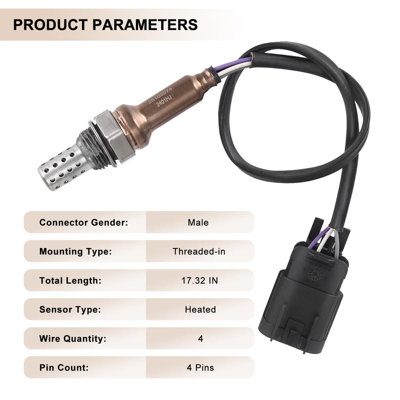 O2 Oxygen Sensor Replacement for Kohler EFI Engines CH18 CH20 CH22 CH23 CH25 CH620 CH640 CH670 CH680 CH730 and More Replaces# 25-418-07-S 264859 28163974