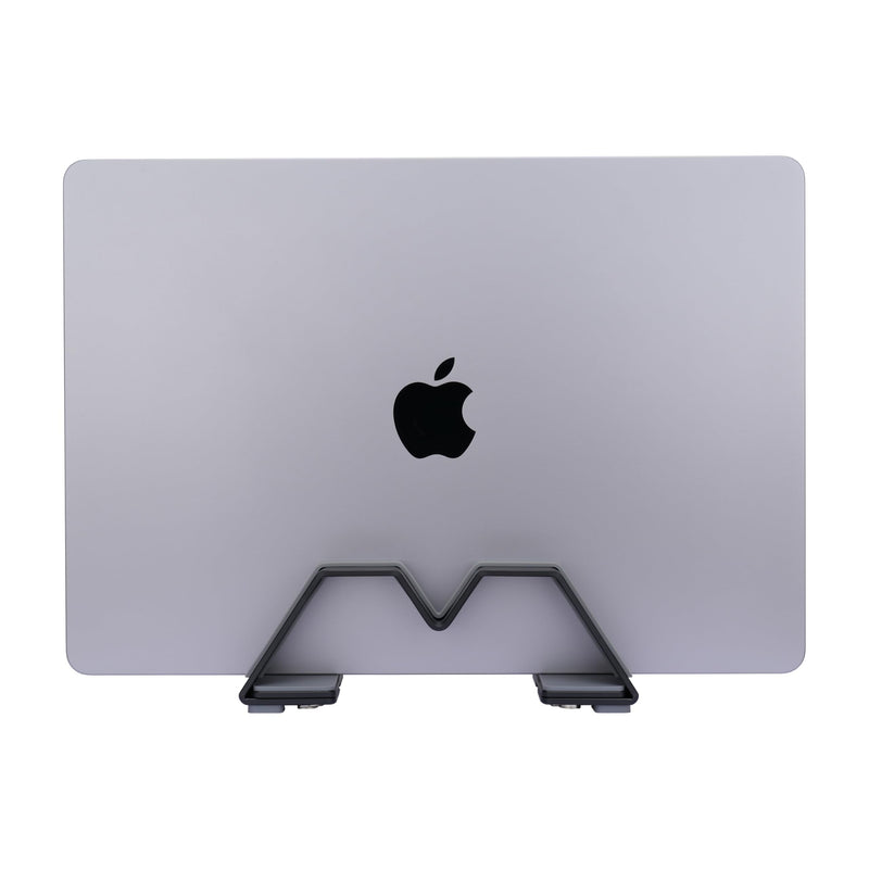 Adjustable Vertical Laptop Stand - Aluminum, Universal Fit for All Laptops (10-30mm Thickness) - Fashion Design, Adjustable Width, Anti-Slip & Scratch-Resistant, Patented Design 1 Slot (For 1 device) Black