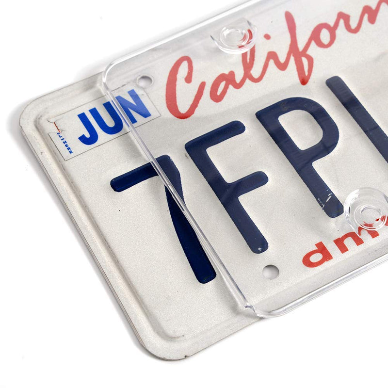 BLVD-LPF OBEY YOUR LUXURY Unbreakable License Plate Shields - [Pack of 2] Clear Bubble, Novelty Plate Covers with Fastening Screws, Screw Driver | Automotive Accessories