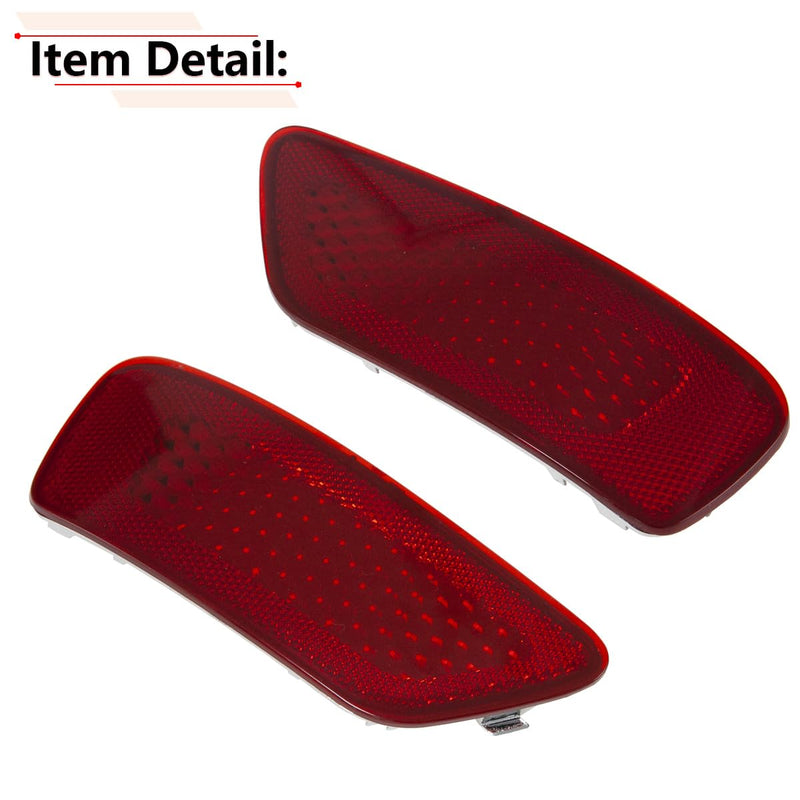 RLB-HILON Rear Bumper Reflector Compatible with Jeep Grand Cherokee 2011-2021, for Dodge Journey 2011-2020, for Compass 2011-2017, Driver and Passenger Side