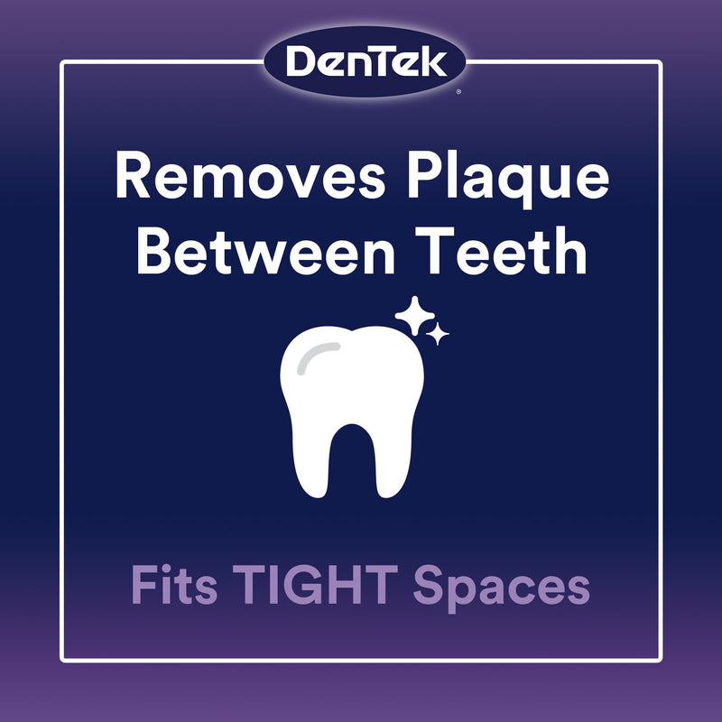 Dentek Interdental Brushes - Tight, 16 Count, 6 Pack - Easy-Brush Interdental Plaque Remover with Fluoride - Cleans Tight Spaces Around Teeth, Braces & Other Dental Appliances