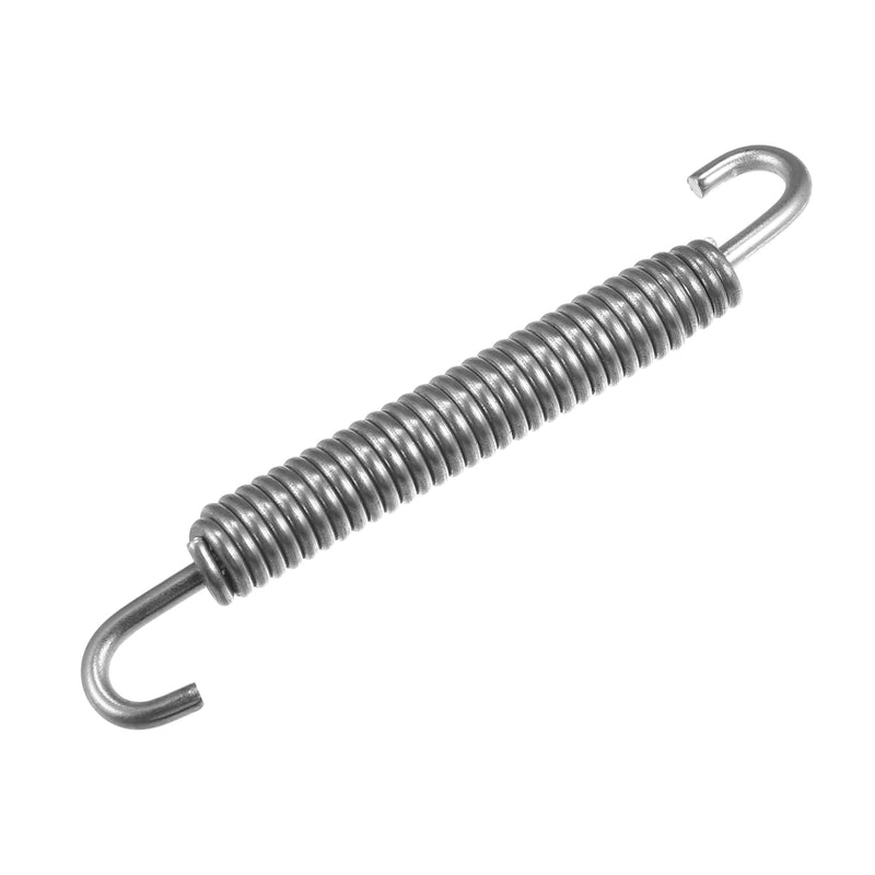 X AUTOHAUX 4 Pcs Motorcycles Universal Exhaust Pipe Spring 80mm 3.15" Stainless Steel Exhaust Pipe Spring Hook Modified Accessory Silver Tone