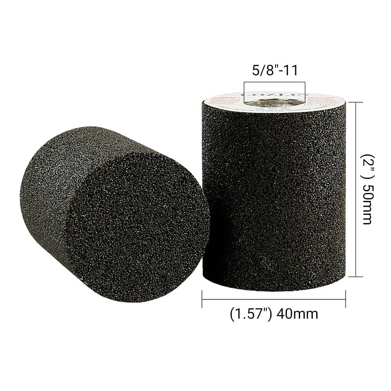 LOZLIN 4PCS Cylindrical Diamond Grinding Wheel Polishing Head Abrasive Sanding Wheel 50/100/200 Grit Angle Grinder Grinding Heads Matching Extensions