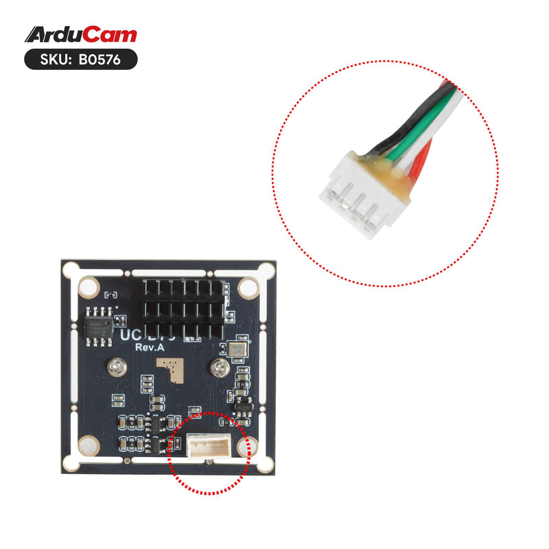 Arducam USB Camera Module, 2.4MP Lightburn Camera, IMX662 Ultra Low Light USB2.0 Webcam IMX662 Cam