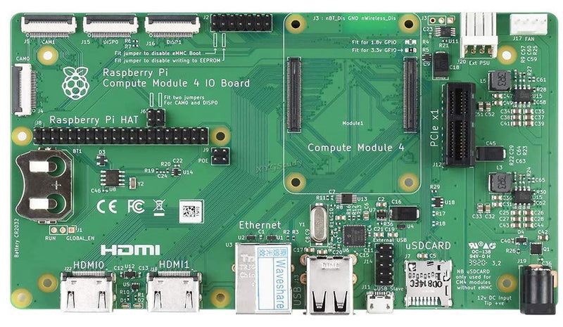 for Raspberry Pi Compute Module 4 IO Board Development Platform and Reference Base-Board Design for CM4 with Cables @XYGStudy
