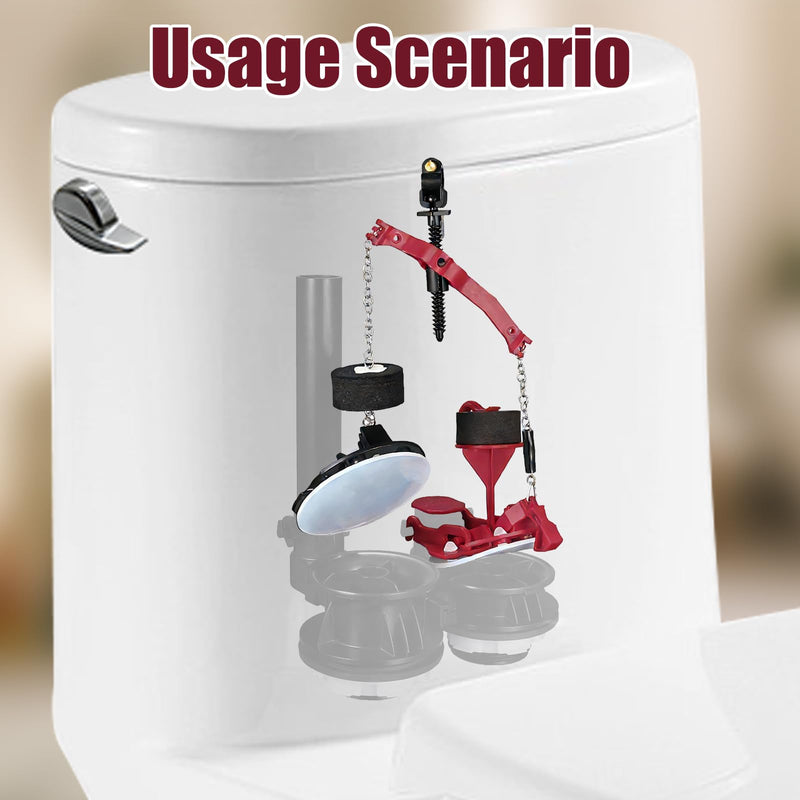 Toilet Flapper Replacement Kit,Compatible with American Standard 7381657-200.0070A Vormax Toilets Flapper, 3-Inch Dual Flapper Design with Silicone Seals and Teeter Bar