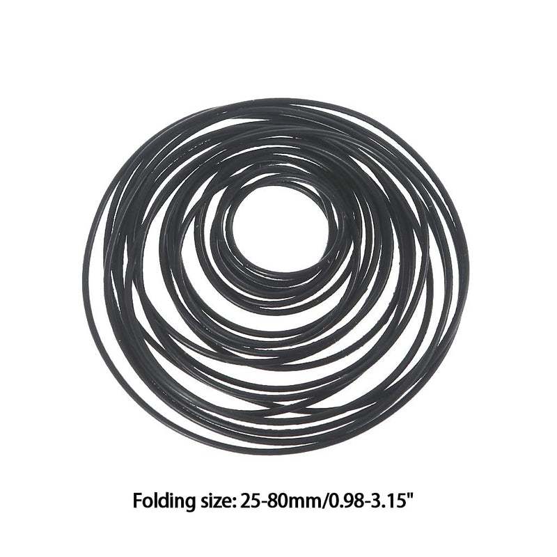 20PCS Nitrile O-Rings Rubber Gasket, 1mm Cross Section NBR Seal Ring Set, OD Range 25-80mm for Cassette Tape Recorder CD DVD Drive Repair