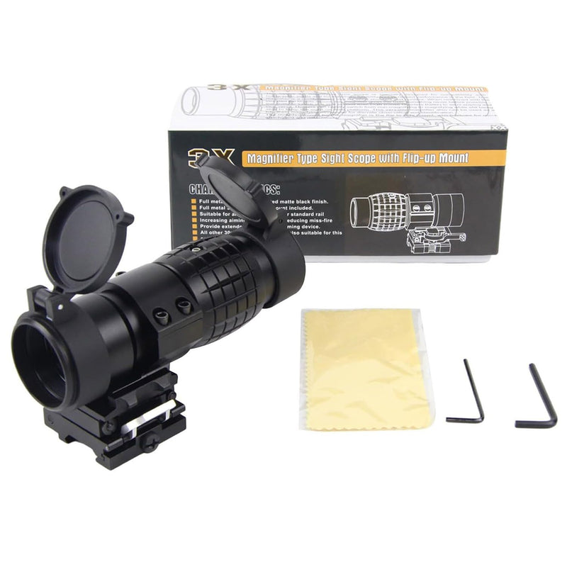 Red Dot Magnifier, 3X Magnifier Scope Flip to Side, for Airosft