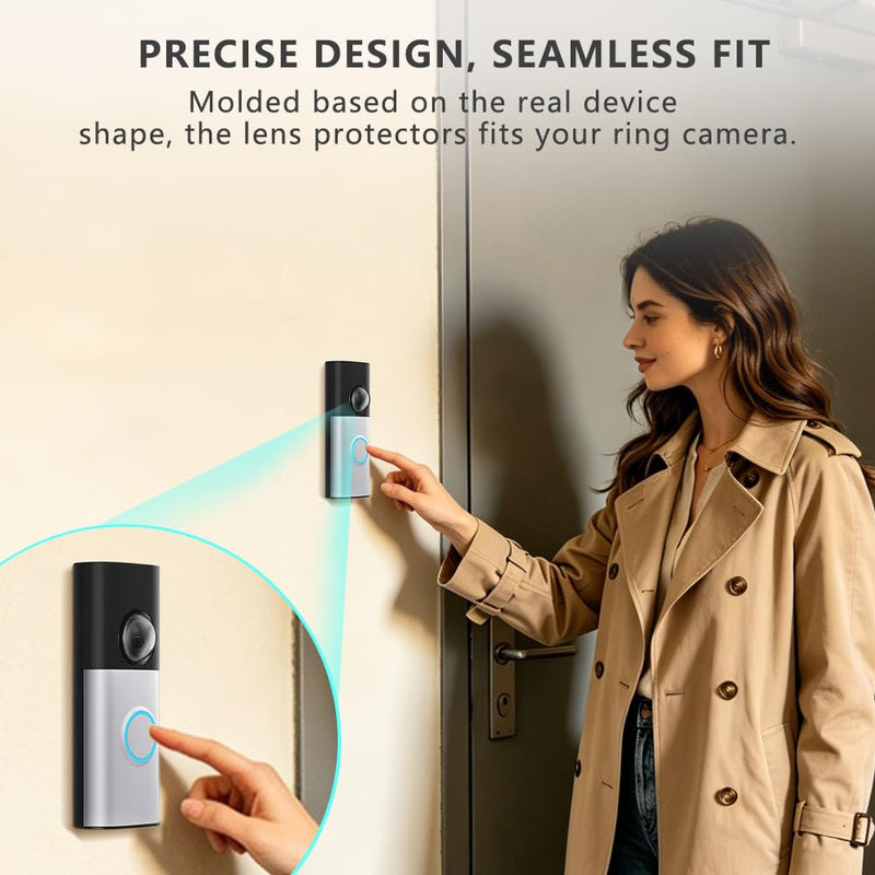 Lens Guard for Ring Battery Doorbell/Plus/Pro, Lens Protector Removable PC Protective Lens Cover for Battery Doorbell/Plus/Pro Accessories (2 pcs)