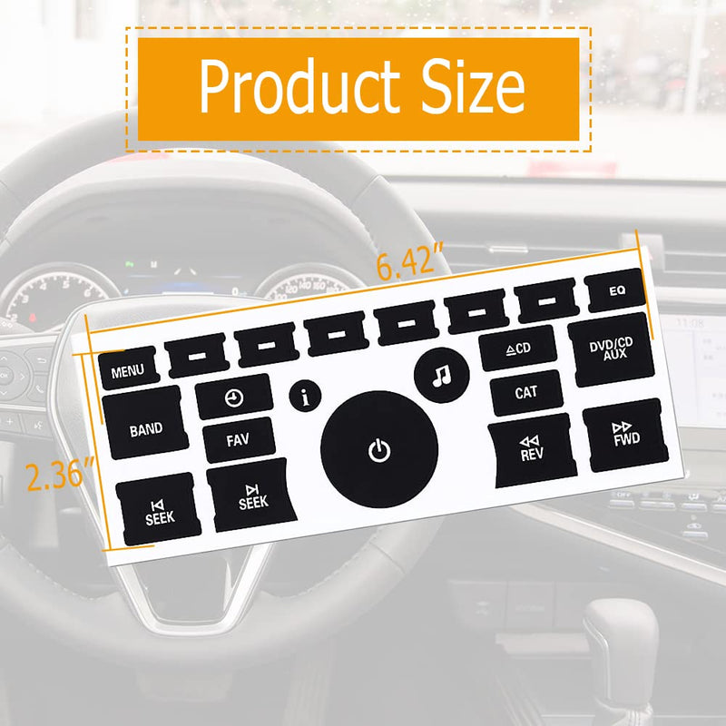 AC Dash Button Repair Kit, Replacement AC Dash Button Sticker Repair Kit, AC Dash Button Sticker Repair Kit Best for Fixing Ruined Faded A/C Control Buttons, Car SUV Truck Accessories (21 Key) 21 Key