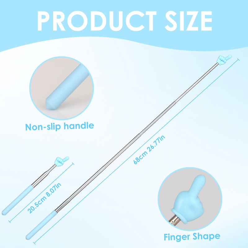 Hianjoo 6 PCS Mini Retractable Finger Pointer Stick, Vibrant Color Extendable Teaching Pointer, Portable Telescopic Classroom Pointer for Teacher Presentation, Whiteboard, Museum Explanation
