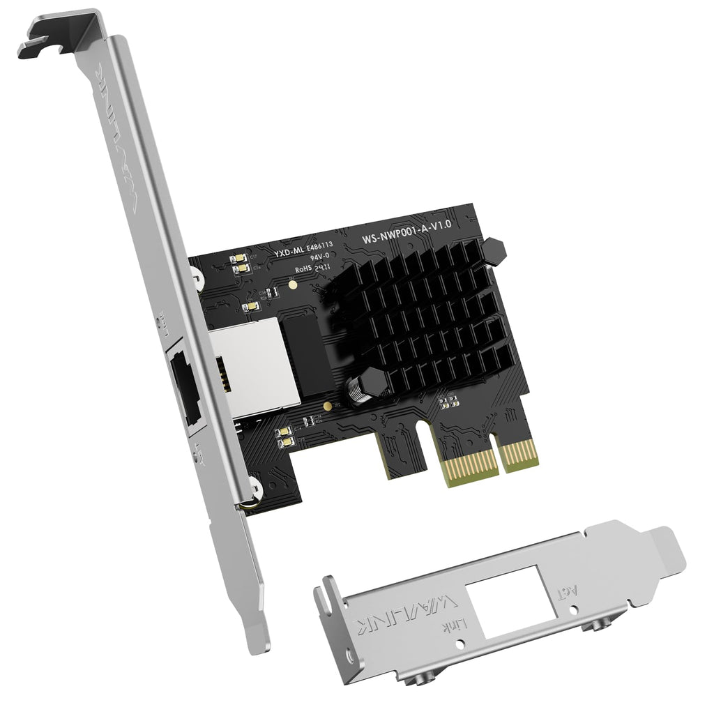 WAVLINK Gigabit Ethernet PCIE Network Card, 10/100/1000Mbps RJ45 LAN Adapter for Desktop PC, Win10/11 supported