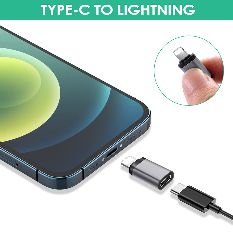 Type C to USB A,Type C Female to iPhone Male,Type C Female to Type C Male, iPhone Male toType C Female,Compatible iPhone 14 13 12 11 8,Laptop, PC, Power Bank and More Type C Devices C-A C-C