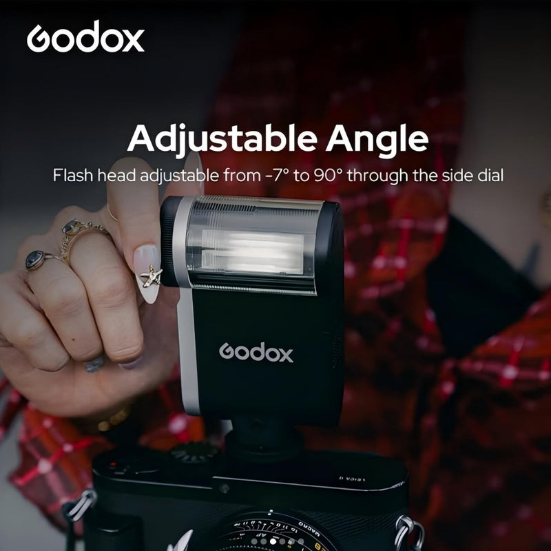 Godox iA32 Mini Automatic Flash for Canon Nikon Sony Fuji Cameras | GN15 Flash Output, Auto and Manual Modes, 8 Power Levels, 2.5s Recycling Time, 490 Flashes, Compact On-Camera Flash Design
